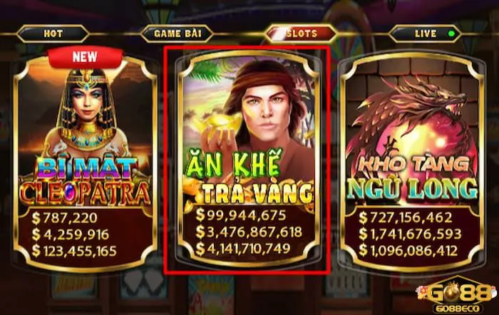 Ăn Khế Trả Vàng Go88 Người chơi nhấn chọn nổ hũ Ăn Khế Trả Vàng