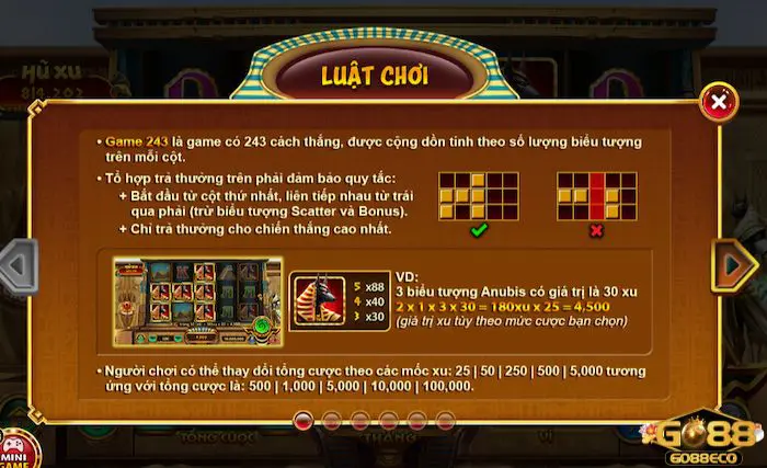 Bí mật Cleopatra Go88 Luật chơi nổ hũ Bí mật Cleopatra Go88 dễ hiểu