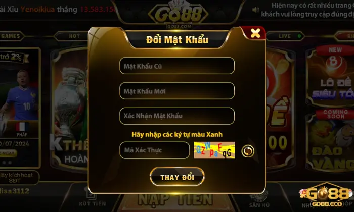 đăng ký Go88 Các bước lấy lại mật khẩu tại Go88