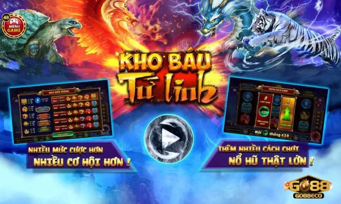Kho Báu Tứ Linh Go88 Nổ hũ Kho Báu Tứ Linh Go88 đặc sắc với tỷ lệ nổ hũ cao
