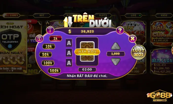 Trên Dưới Go88 Click “Bắt Đầu” để chơi